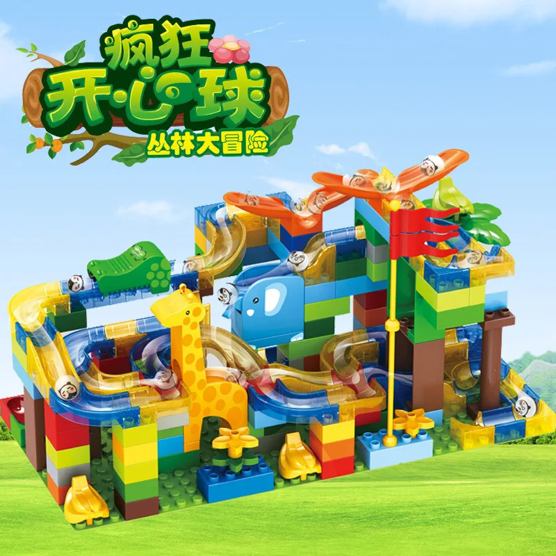 

Children Large Particles Creative DIY Ball Bearing Camera Track Building Blocks Flexible Slide Building Blocks Kindergarten Educ