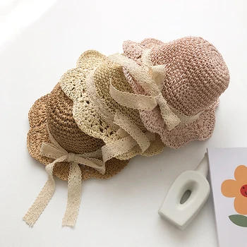 

Children's straw hats girls baby sun hats spring and summer