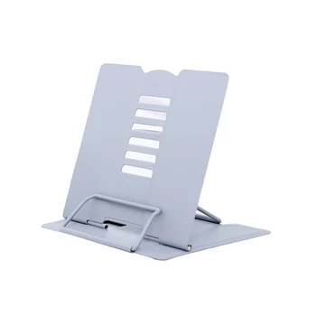 

Adjustable Angle Portable Reading Bookshelf Metal Book Stand Fordable Document Holder For Bedroom Office Library