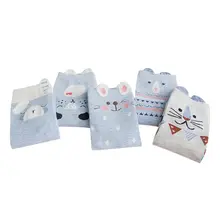 5 пар носков; Комплект рождественских носков; harajuku calcetines; носки с милыми ушками в виде животных; женские хлопковые носки