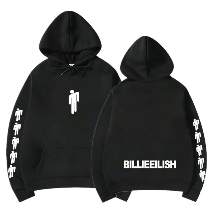 Новинка, хит, Billie Eilish, мужская толстовка с капюшоном, модная, зимняя, с принтом, хип-хоп, худи в уличном стиле, модная мужская одежда