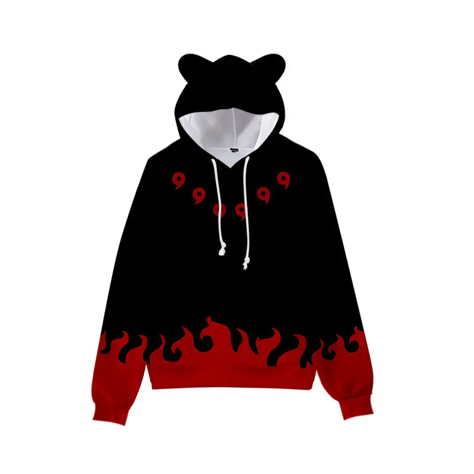 Anime Akatsuki Nuvem Símbolos Imprimir Homens Hoodies Moleton