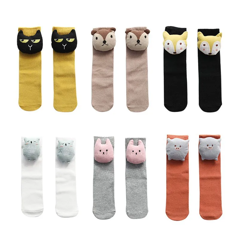 Baby Girl Cute Cute Cartoon Socks Tights Candy Color Cotton Long Socks Party Infant Children Soft Crib Leg Warmer Pads