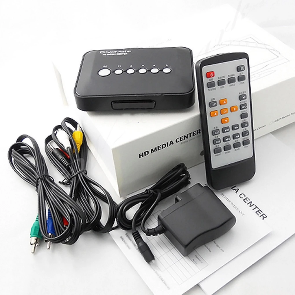 Мультимедийный плеер Mini HD 720P HDD медиаплеер TV Box AV выход MKV RM SD USB SDHC MMC вилка