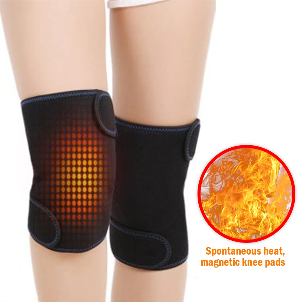 

2 Pcs/lot Health Care Tourmaline Self-Heating Knee Pads Far Infrared Magnetic Therapy Spontaneous Heating Pad High Quality