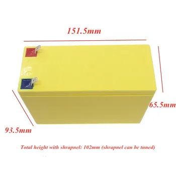 Caja de almacenamiento para batería de litio 3S7P 11,1 V 12,6 V, caja de plástico especial eléctrico 18650, verde, gris, amarillo, con soporte para metralla 2