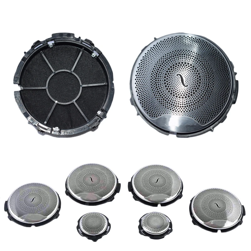 

6PCS Car Door Speaker Cover For Mercedes Benz W213 W205 GLC AMG E C Class Series Replacement Tweeter Accessories Modification