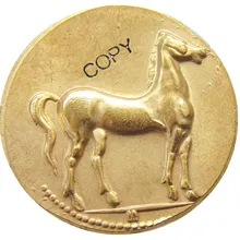 G(31) CARTHAGE zeugitana Electrum Stater 310BC Tanit Horse древний греческий позолоченный копия монеты