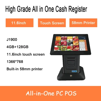 

Windows 11.6 Inch Touch Screen 4G RAM 128G SSD Build in 58mm thermal printer All In One PC Pos Terminal Cash Register