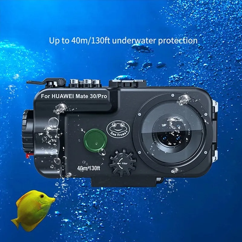 Seafrogs Diving Waterproof Housing Case For Huawei Mate 30/Mate 30 Pro Smart Phone Underwater Phone Cover Photography 40m/130ft