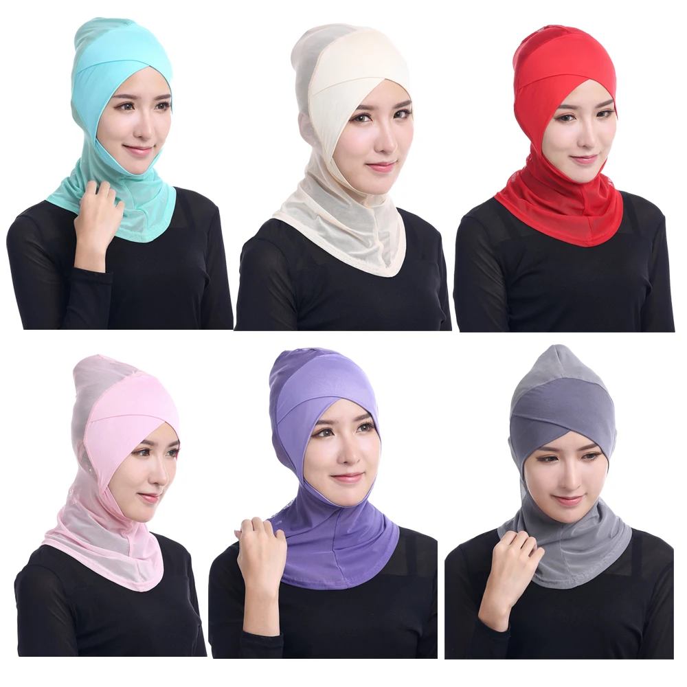 Muslim Women Under Scarf Hat Cap Islamic Neck Cover Hijab Headwear Shawl Ramadan 