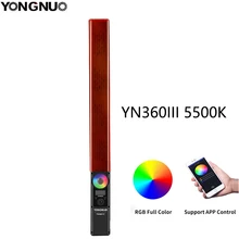 Ручной светодиодный светильник YONGNUO YN360 III YN360III 5500k RGB с цветовой температурой для студийной съемки и записи видео