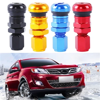 

4pcs Car Electric Vacuum Tire Valve Alloy Vacuum Cap Nozzle Aluminum Alloy Flush Mount Car Tire Accessories