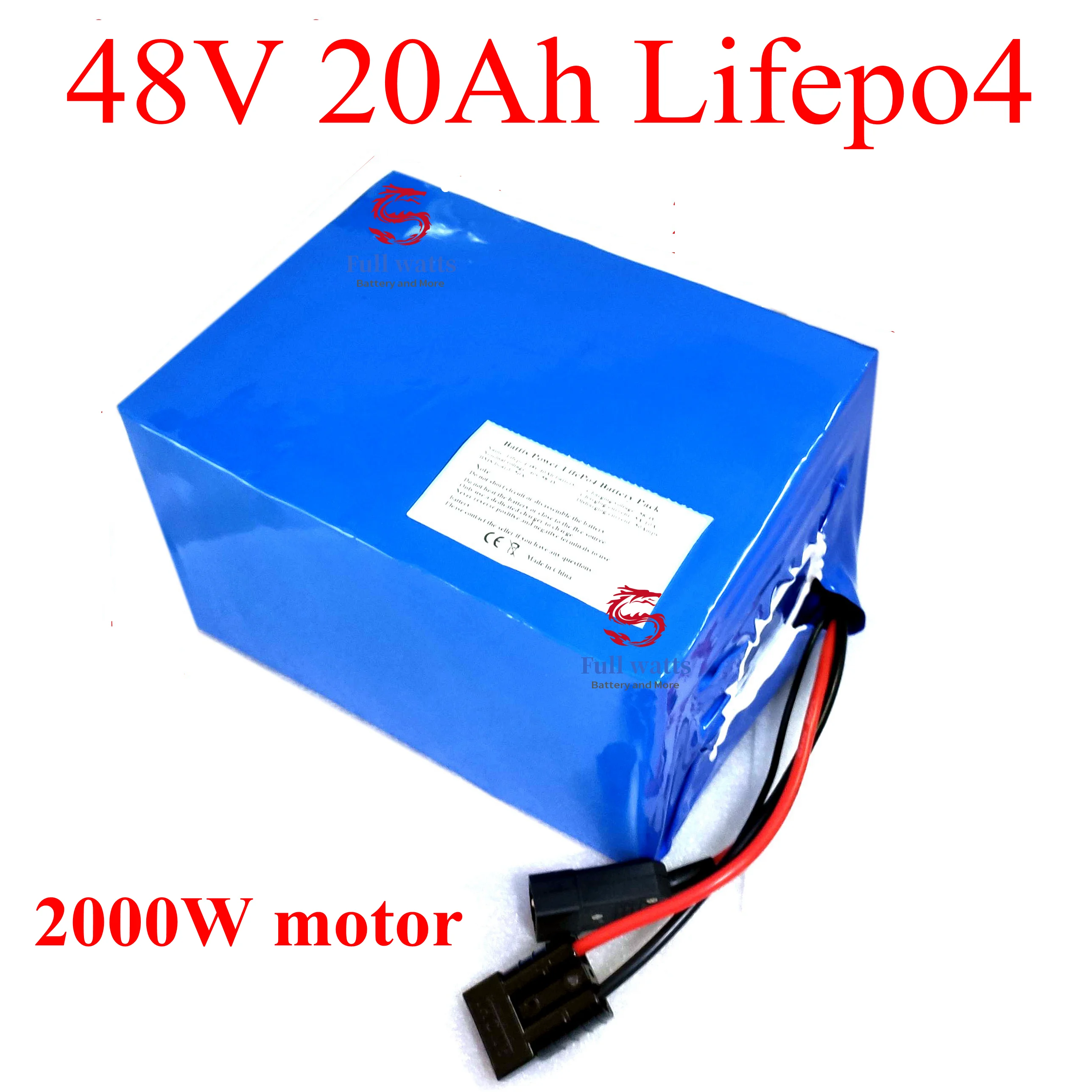 Аккумулятор большой мощности lifepo4 48 В 20Ah BMS 40A 1000 Вт в электрический велосипед 1500