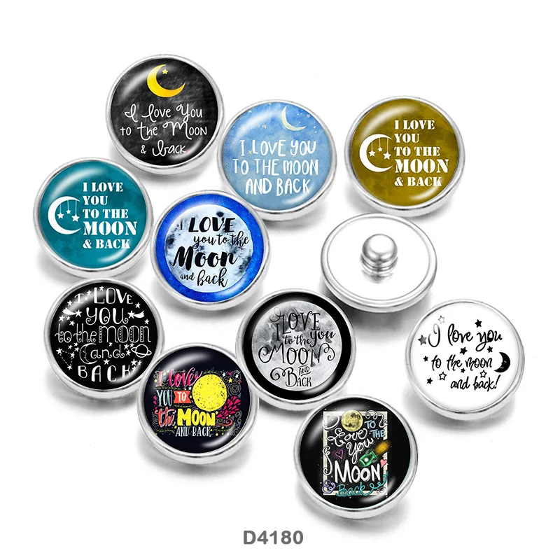 Words Glass Cabochons Diy Bracelet Glass Snap Buttons Cd4180