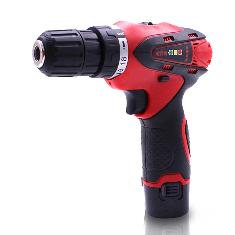 LAMEZIA Household 12V Two-speed Miniature Cordless Hand Held Electric Drill Battery Power Driver Tool