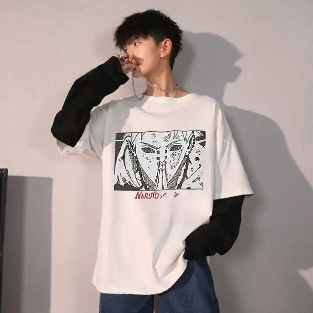 Мужская одежда японская футболка летняя модная с коротким рукавом большого