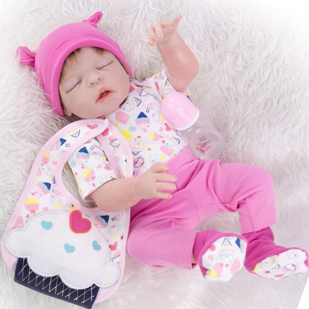 Волосы с корнями 57 см bebe Кукла младенец получивший новую жизнь девочка кукла в