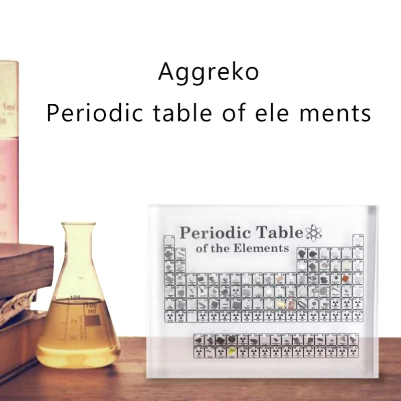 

Acrylic Periodic Table Display Kids Teaching School Day Teachers Day Birthday Gifts Periodic Table Display with Real Elements