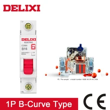 DELIXI выключатель 1P B-тип кривой 230/400 В AC 6A 10A 16A 20A 25A 32A 63A мини-выключатель 50 Гц/60 Гц CDB6i MCB с CE