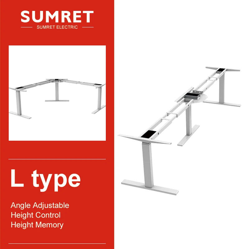 Electric L type Table Lift Desk Lifting Column Smart Adjustable Height