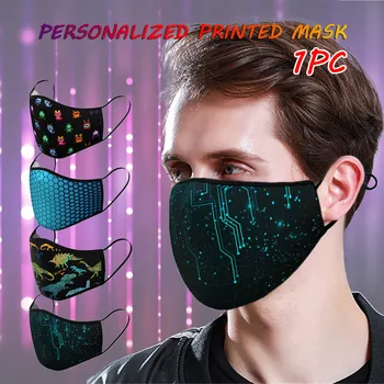 

Adult Printing Mask Outdoor Cycling Breathable Sports Outdoor Mask Protective Face Mask Windproof Anti-ultraviolet Masks