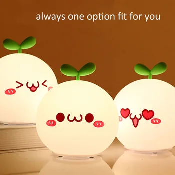 

Cute 7 Colourful Decorate Desk Light Holiday USB LED Night Lamp USB Rechargable Bulb 5V 1200mAh For Baby Bedroom