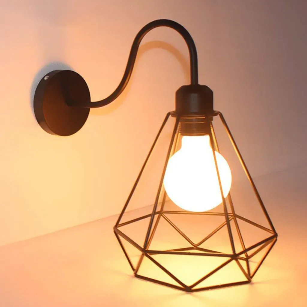 2 x Modern LED Ball Light Hanging Bedroom Lamp American Country Ceiling Light Nordic Wrought Iron Retro LED Light