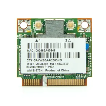 

BCM43224HMS 300Mbps Mini PCI-E 2.4G & 5G 802.11a/b/g/n WIFI wireless network card for SPS 593837-001