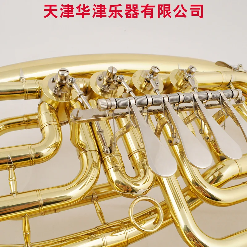 Euphonium four flat keys Lacquered gold Euphonium big horn musical instrument