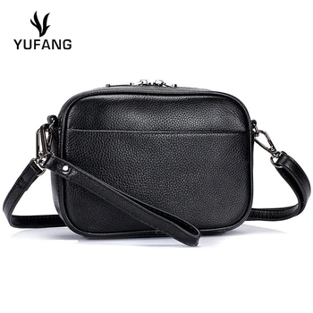 

YUFANG Women's Mini Bag Genuine Leather Female Messenger Bag Small Real Cowskin Crossbody Bag For Ladies Trendy Clutch Wrist Bag
