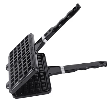 

Kitchen Mold Baking Pan DIY Rectangle Breakfast Hanging Hole Cake Maker Non Stick Waffle Iron Stove Top Aluminum Alloy