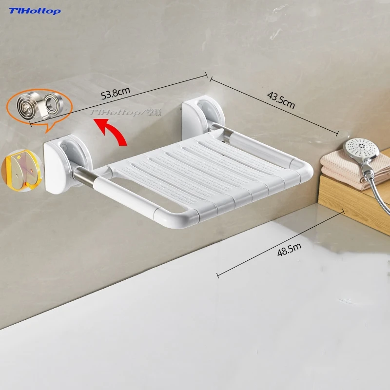 Tlhottop складывающийся душ для ванной, сиденье для душа, анти-Водный релаксационный стул для душа для пожилых людей, безопасный уход за YJ-2034 - Цвет: White 1pc