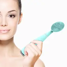 Электрическая Очищающая щетка для лица, звуковая вибрация, высокочастотное Удаление угрей, акне, глубокое очищение пор, отшелушивающее массажное средство