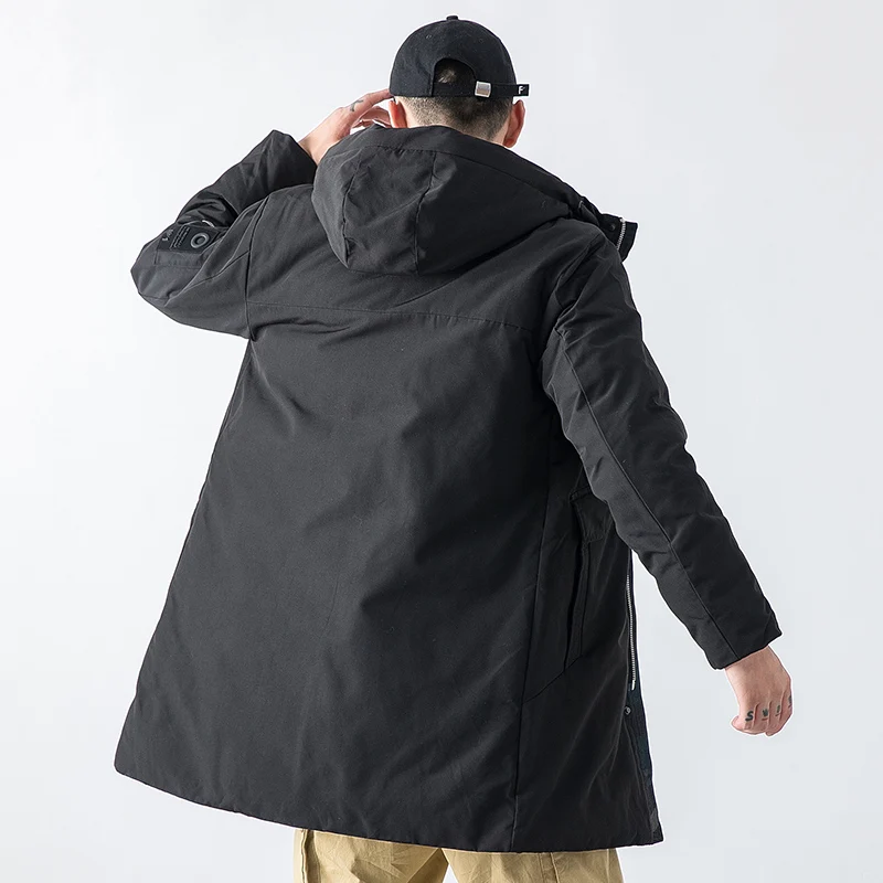 AIRGRACIAS Brand Winter Jacket Men Long Parka Thicken Hooded Parka Coat Men Warm Jacket Coat Clothes Size M-4XL
