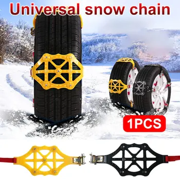

Yellow Snow Chain Winter Driving Accessories Anti-Skid Chains Universal Roadway Safety TPU Snow Tire Belt