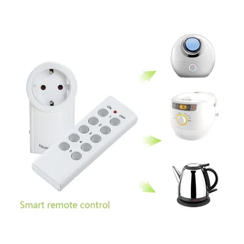 

1pcs Pack Wireless Remote Control Power Outlet Light Switch Smart Plug Socket Room Night Energy Saving Lights 2 Socket EU Plug