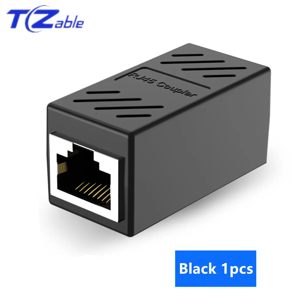 Shielding Black RJ45 разъемы Cat7 сетевой экранированный адаптер RJ45 муфта гнездовая вилка Ethernet кабель разветвитель LAN разъем передачи головы - Цвет: Shielding Black
