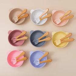 Assiette creuse pour nourrir bébé et lui apprendre à manger,en silicone, étanche et antidérapant, bol, vaisselle pour enfant et nourrisson, alimentation, produits pour la table, 