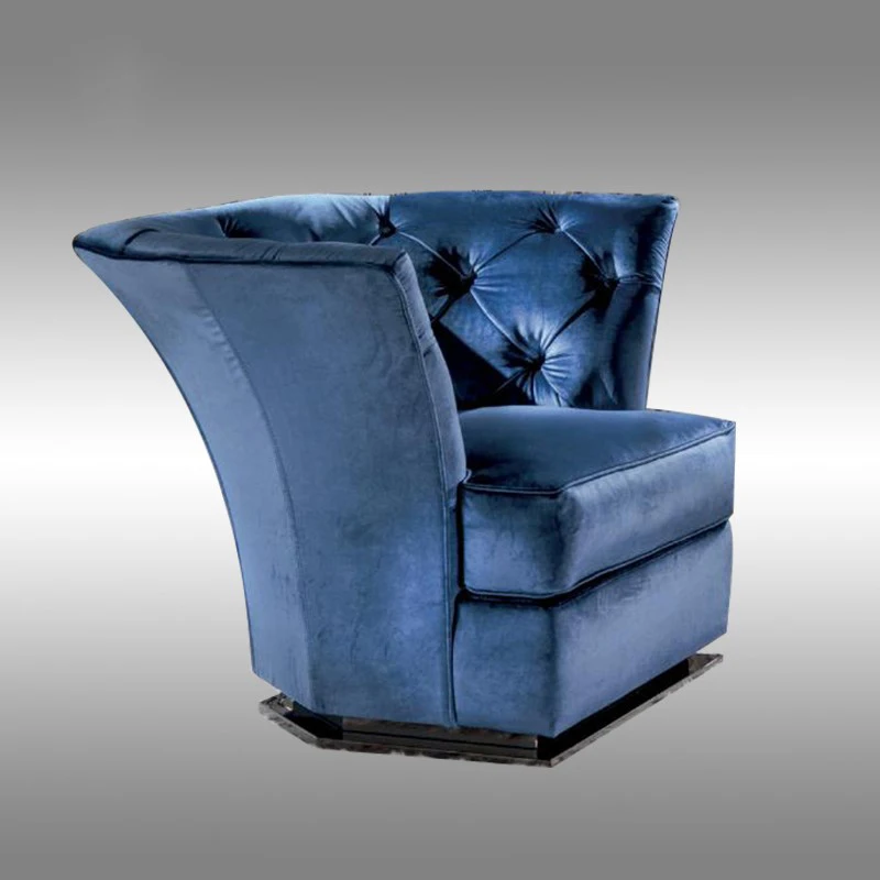 Luxury Chairs Italian Design Modern High Back Upholstered Blue Velvet Armchair Living Room Sets Aliexpress