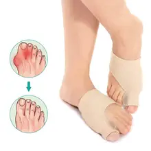 2 шт. = 1 пара отделитель большого пальца стопы облегчение боли, профилактика бурсита, корректор для ног, выпрямитель для ног, для кости, для большого пальца, корректирующий носок для педикюра