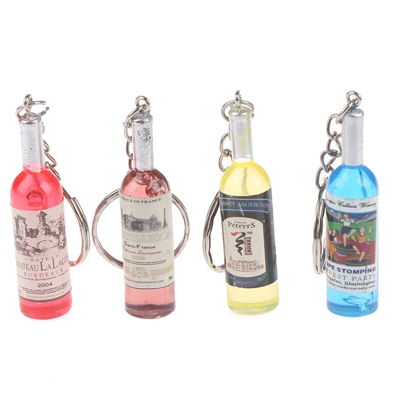 4 шт. новые женские/мужские модные фиксаторы смолы бутылки вина ключи цепочки