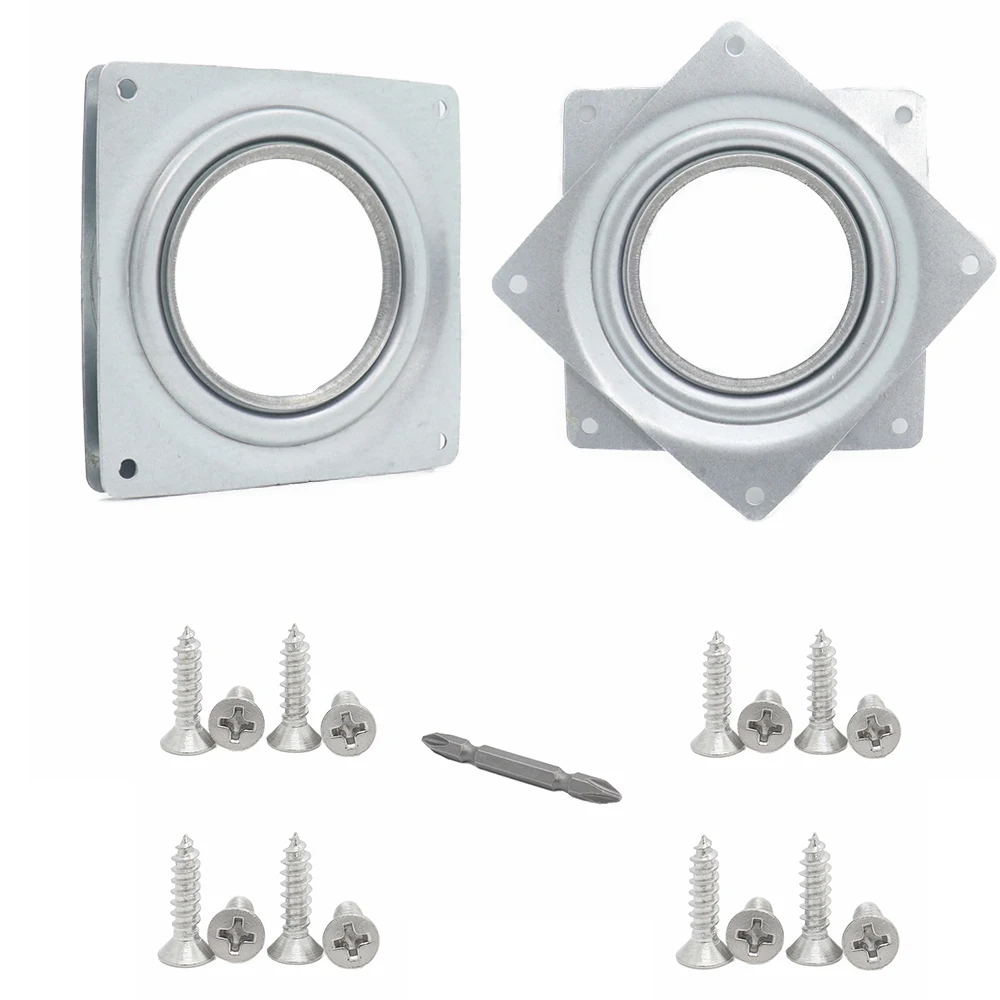 4InchLazySusanTurntableBearingsKits2PcsRotatingBearingPlate