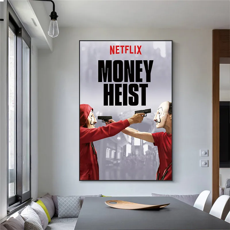 

La casa de papel Poster Prints Movie TV Show Season 4 3 2 1 Money Heist Wall Art Picture Decor The House of Paper Canvas Posters
