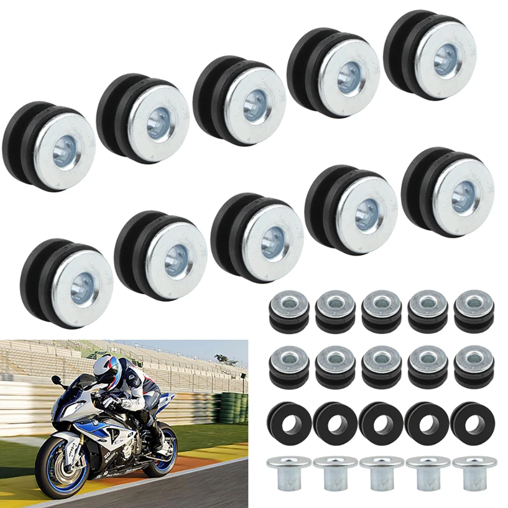 

10/20/30pcs Motorcycle Rubber Grommets Bolt Assortment Kits For Honda for Yamaha for Suzuki Fairing Bolts Pressure Relief Kit