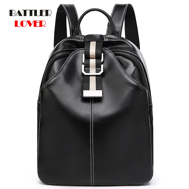 

2019 Hot Women fashion backpack female travel backpack mochilas school cow leather business bag girl large laptop shopping bag