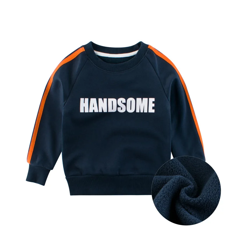 

Children Pullover, Navy Blue Round Collar Long Sleeve Tops for Boys And Girls Hoodies 2021 New Fashionnt