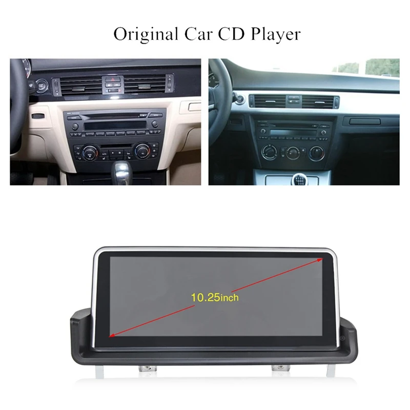 Best 10.25 Inch Ips Large Screen Android 7.1 Car Navigator Dvd Player for Bmw 3 Series E90/E91/E92/E93 with Video/Radio/Wifi/Usb 1