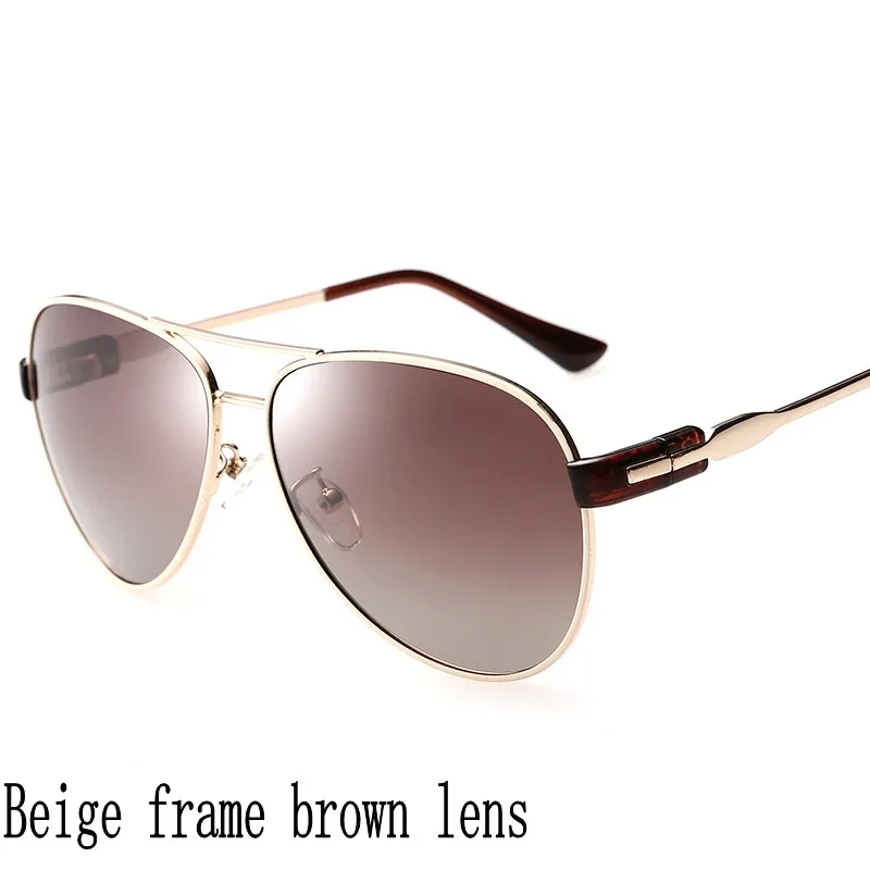 beige brown HDSUNFLY поляризованные солнцезащитные очки, авиационные элегантные женские солнцезащитные очки anteojos, женские очки UV400 - Цвет линз: beige brown