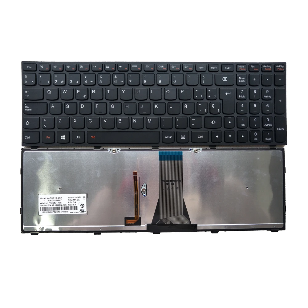 Испанская SP Клавиатура для ноутбука LENOVO B50 30 40 70 B50-30 B50-45 B50-70 Z50-70 T6G1 G52 с подсветкой